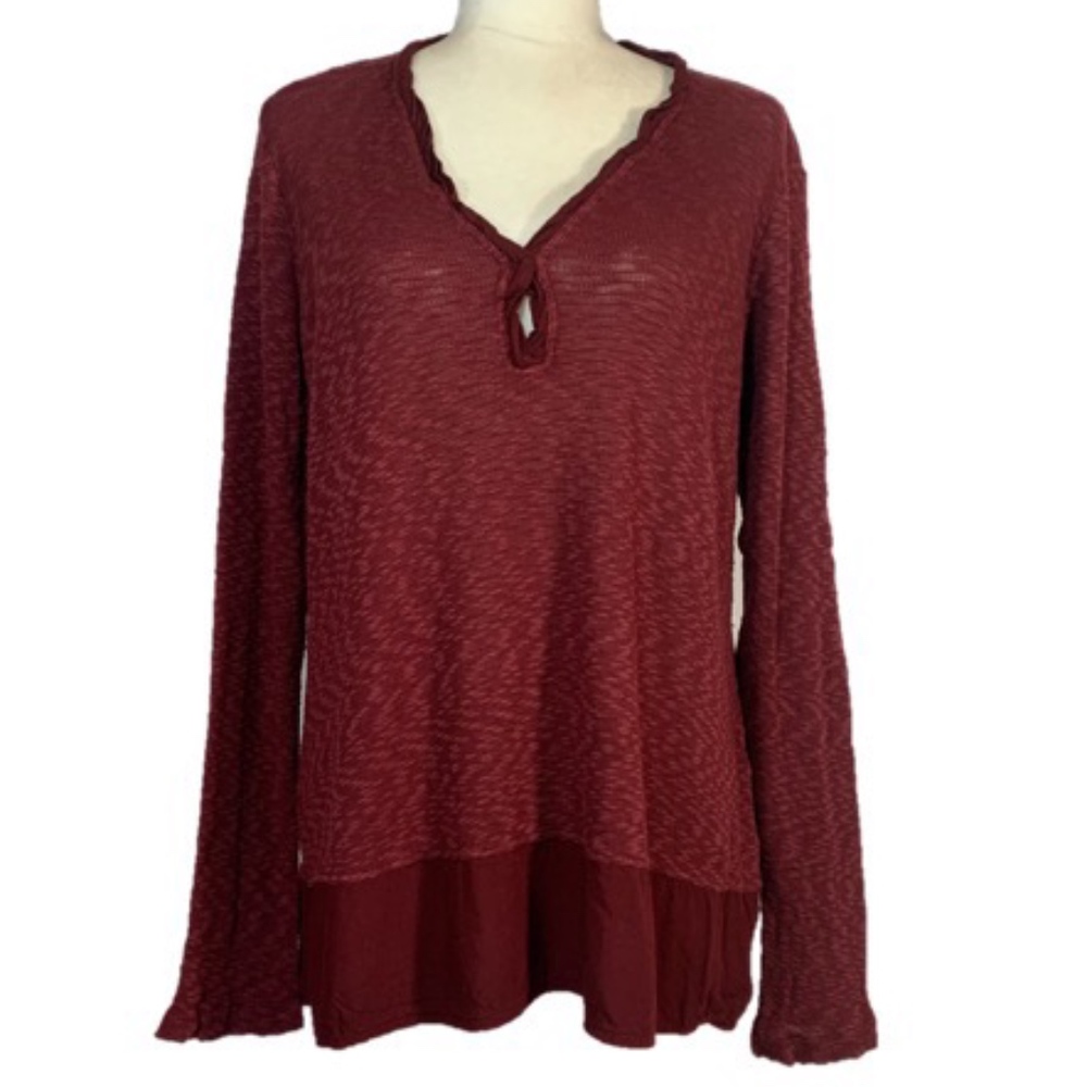 Anthropologie Left of Center Long Sleeve Tunic Top